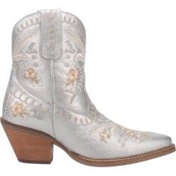 Dingo Ladies Primrose Floral Embroidery Silver Boots DI748-GY6 -True Style Shoes Store 01 DI748 GY6 big 614fb0f6 2293 45d2 824d a46c1cb84575
