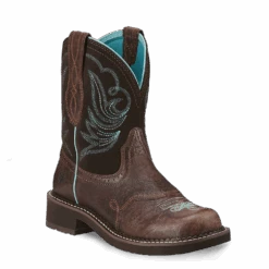 Ariat Ladies Fatbaby Heritage Dapper Royal Choc Short Boots 10016238