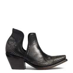 Ariat® Women's Dixon Wingtip Black Western Booties 10038305 -True Style Shoes Store 10038305 side