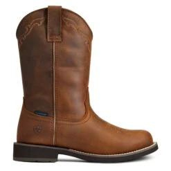 Ariat Ladies Delilah Brown Round Toe Waterproof Boots 10040272 -True Style Shoes Store 10040272 4