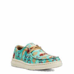 Ariat® Ladies Hilo Turquoise Saddle Blanket Slip On Shoes 10040307