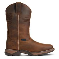 Ariat Ladies Anthem Patriot Waterproof Brown Square Toe Boots 10040369 -True Style Shoes Store 10040369 3
