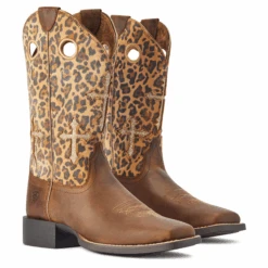 Ariat® Ladies Round Up Crossroads Brown Leopard Western Boots 10042384 13 Ariat® Ladies Round Up Crossroads Brown Leopard Western Boots 10042384 -True Style Shoes Store 10042384a