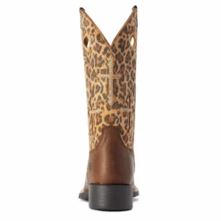 Ariat® Ladies Round Up Crossroads Brown Leopard Western Boots 10042384 9 Ariat® Ladies Round Up Crossroads Brown Leopard Western Boots 10042384 -True Style Shoes Store 10042384c