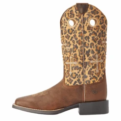 Ariat® Ladies Round Up Crossroads Brown Leopard Western Boots 10042384 10 Ariat® Ladies Round Up Crossroads Brown Leopard Western Boots 10042384 -True Style Shoes Store 10042384e