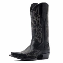 Ariat® Ladies Jennings Stretchfit Black Deertan Western Boots 10044501 -True Style Shoes Store 10044501a