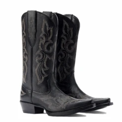 Ariat® Ladies Jennings Stretchfit Black Deertan Western Boots 10044501 -True Style Shoes Store 10044501g