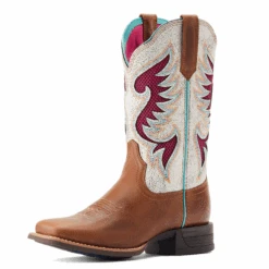 Ariat® Ladies Pinto VentTEK™ 360° Distressed White & Tan Boots 10044507 -True Style Shoes Store 10044507a