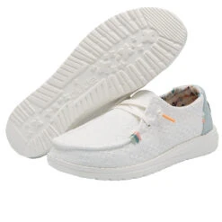 Hey Dude Ladies Wendy Boho White Crochet Shoes 121410164 8 Hey Dude Ladies Wendy Boho White Crochet Shoes 121410164 -True Style Shoes Store 121410164 WENDY BOHO WHITE CROCHET 03