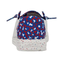 Hey Dude® Ladies Wendy Leo Americana Slip On Shoes 121412171 -True Style Shoes Store 121412171 WENDY LEO AMERICANA LEFT 5