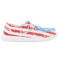 Hey Dude Ladies Wendy Patriotic Star Spangled Casual Shoes 40158-1LK 8 Hey Dude Ladies Wendy Patriotic Star Spangled Casual Shoes 40158-1LK -True Style Shoes Store 121412698 WENDY STAR SPANGLED 0111