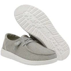 Hey Dude Ladies Wendy Chambray Braid Grey Shoes 121413327 8 Hey Dude Ladies Wendy Chambray Braid Grey Shoes 121413327 -True Style Shoes Store 121413327 WENDY CHAMBRAY BRAID GREY LEFT 33