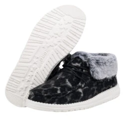 Hey Dude Ladies Britt Abstract Grey Leopard Shoes 121773280 -True Style Shoes Store 121773280 BRITT ABSTRACT GREY LEOPARD 3