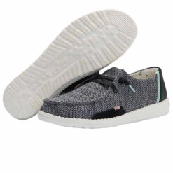 Hey Dude Ladies Wendy Sox Sparkling Black Shoes 121924957 -True Style Shoes Store 121924957 WENDY SOX SPARKLING BLACK 03