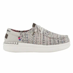 Hey Dude Ladies Wendy Rise Boho White Slip On Shoe 121940213 7 Hey Dude Ladies Wendy Rise Boho White Slip On Shoe 121940213 -True Style Shoes Store 121940213A