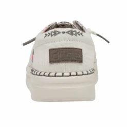 Hey Dude Ladies Wendy Rise Boho White Slip On Shoe 121940213 8 Hey Dude Ladies Wendy Rise Boho White Slip On Shoe 121940213 -True Style Shoes Store 121940213C