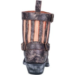 Dan Post Ladies Star Struck Distressed Black Leather Booties DP4078 -True Style Shoes Store 15838755926