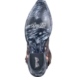 Dan Post Ladies Star Struck Distressed Black Leather Booties DP4078 -True Style Shoes Store 15838756083