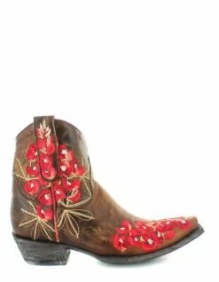 Old Gringo Ladies Peggy Sue Brass Brown Floral Shortie Boots BL3181-1 -True Style Shoes Store 1 40caa58d 74ec 4475 94f2 b7e8671c6546