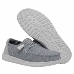 Hey Dude® Ladies Wendy Star Azora Grey Slip On Shoes 40080-4LM 10 Hey Dude® Ladies Wendy Star Azora Grey Slip On Shoes 40080-4LM -True Style Shoes Store 40080 4LM 2