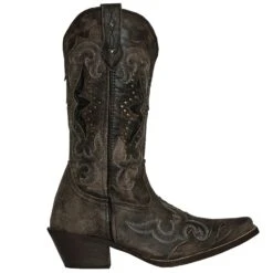 Laredo Ladies LucretiaBlack Embroidery & Studs Boots 52133 -True Style Shoes Store 52133 2