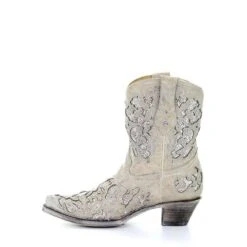 Corral Boots Corral Ladies Mariah White Glitter Inlay & Crystals Ankle Boots A3550 -True Style Shoes Store 57 4b7fde52 d80c 49b8 9c70 260cd6eb980c