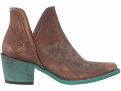 Circle G By Corral Ladies Cognac Brown & Turquoise Embroidery Booties Q0099 -True Style Shoes Store 57 6cb67253 c689 45af b729 97beb1566112