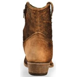 Corral Boots Corral Ladies Eudora Chocolate-Tan Lamb Abstract Shortie Boots C1064 -True Style Shoes Store 57 91a42ba2 3c48 4476 84ae e483104009e0