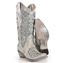 Corral Boots Corral Ladies Martina Green White Glitter Crystals Wedding Boots A3321 -True Style Shoes Store 57 a9127a2b 0ff0 4f91 8b2a 0c5432b25d84