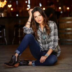 Ariat® Ladies Dixon Brooklyn Black Western Ankle Boots 10029653 -True Style Shoes Store 57 c27d7970 48a8 418c ab85 6aa0b2493cc3