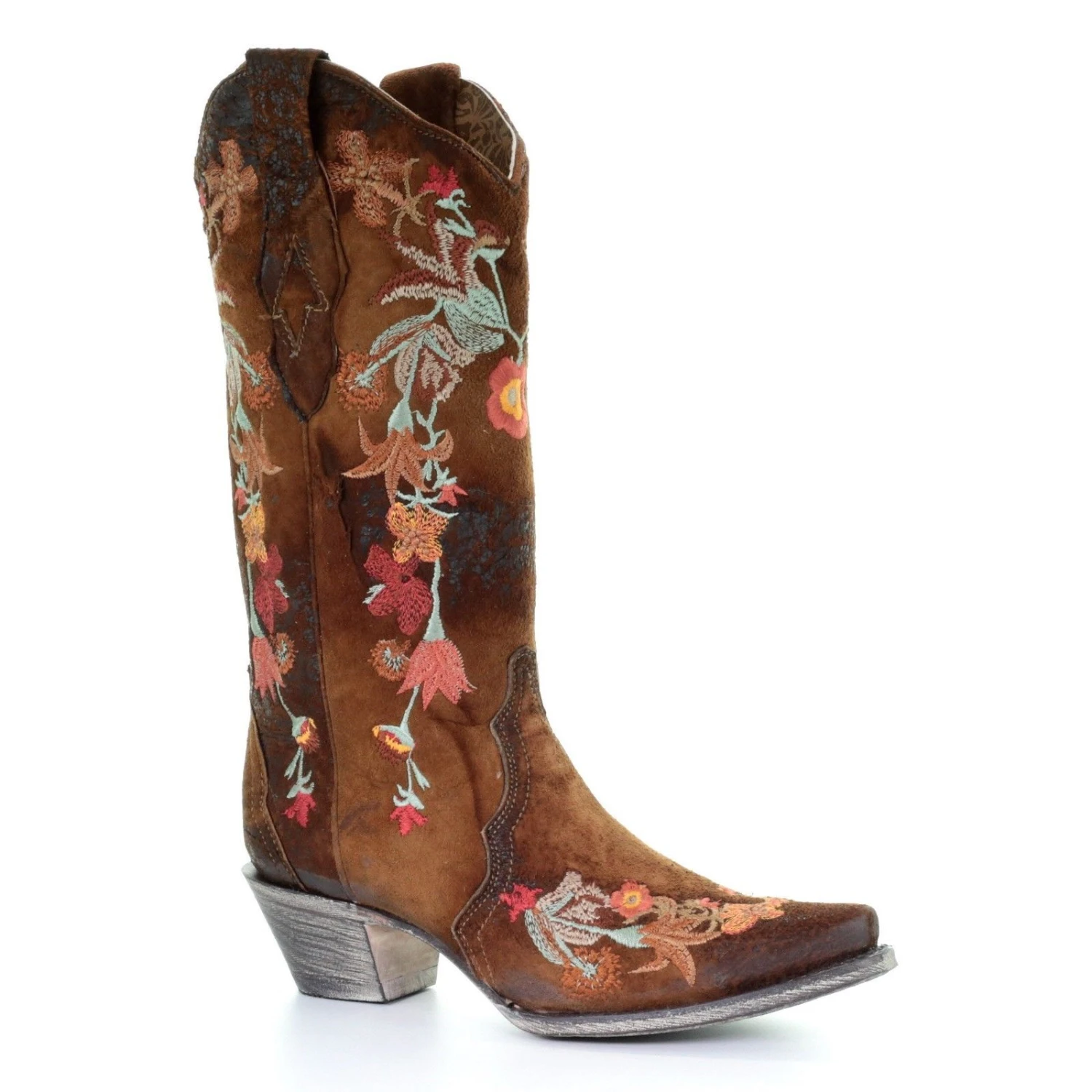Corral Boots Corral Ladies Lindsey Chocolate Lamb Floral Embroidered Boot A3597 1 Corral Boots Corral Ladies Lindsey Chocolate Lamb Floral Embroidered Boot A3597