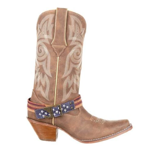 Durango Ladies Khaki Flag Accessory Shank Strap Western Boots DRD0208 4 Durango Ladies Khaki Flag Accessory Shank Strap Western Boots DRD0208 - Image 4