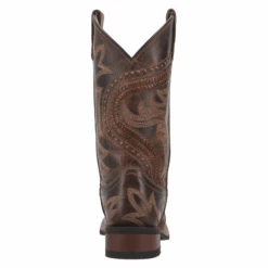 Laredo® Ladies Charli Square Toe Tan Pull On Western Boots 5893 -True Style Shoes Store 5893b