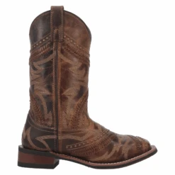 Laredo® Ladies Charli Square Toe Tan Pull On Western Boots 5893 -True Style Shoes Store 5893c