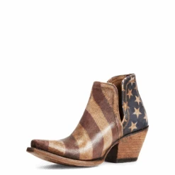 Ariat Ladies Dixon Old Patriot Snip Toe Booties 10040293 -True Style Shoes Store 654654