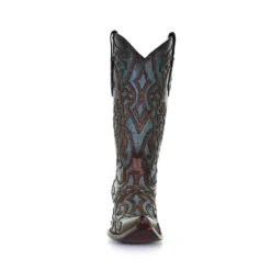 Corral Boots Corral Ladies Turquoise & Brown Embroidery & Studs Leather Boots C3750 -True Style Shoes Store 7c5c15e6411596e342c1292faa52dde7