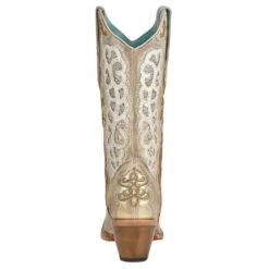 Corral Boots Corral® Ladies Bone White & Gold Studded Western Boots C3895 5 Corral Boots Corral® Ladies Bone White & Gold Studded Western Boots C3895 -True Style Shoes Store C3895d