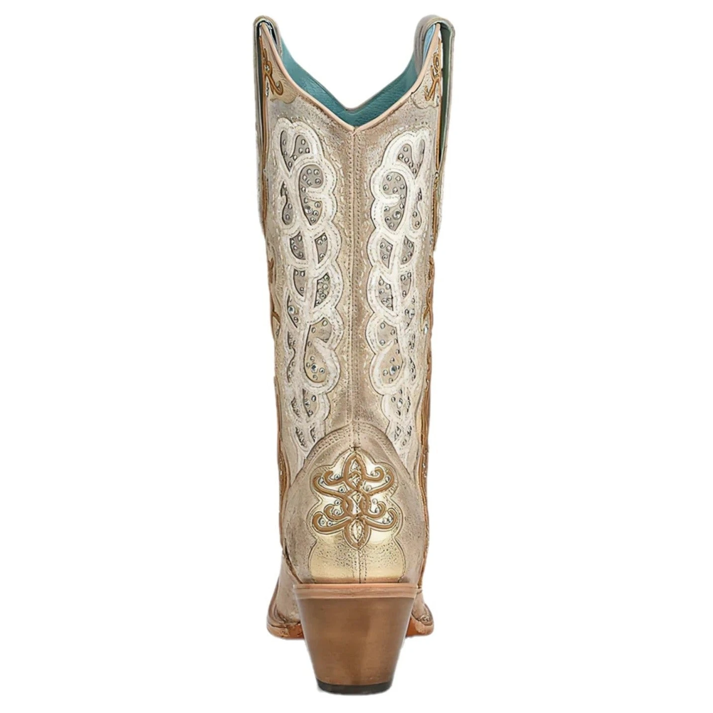 Corral Boots Corral® Ladies Bone White & Gold Studded Western Boots C3895 3 Corral Boots Corral® Ladies Bone White & Gold Studded Western Boots C3895 - Image 3