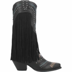 Dingo® Ladies Black Gypsy Fringe Boot DI737-BK -True Style Shoes Store DI737 BK 1