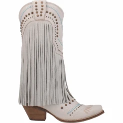Dingo® Ladies Gypsy Almond Toe Fringed White Boots DI737-WHT 10 Dingo® Ladies Gypsy Almond Toe Fringed White Boots DI737-WHT -True Style Shoes Store DI737 WHT 1