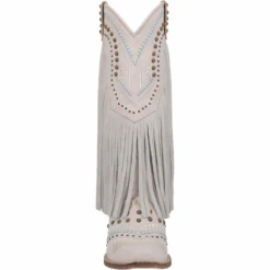 Dingo® Ladies Gypsy Almond Toe Fringed White Boots DI737-WHT 12 Dingo® Ladies Gypsy Almond Toe Fringed White Boots DI737-WHT -True Style Shoes Store DI737 WHT 4