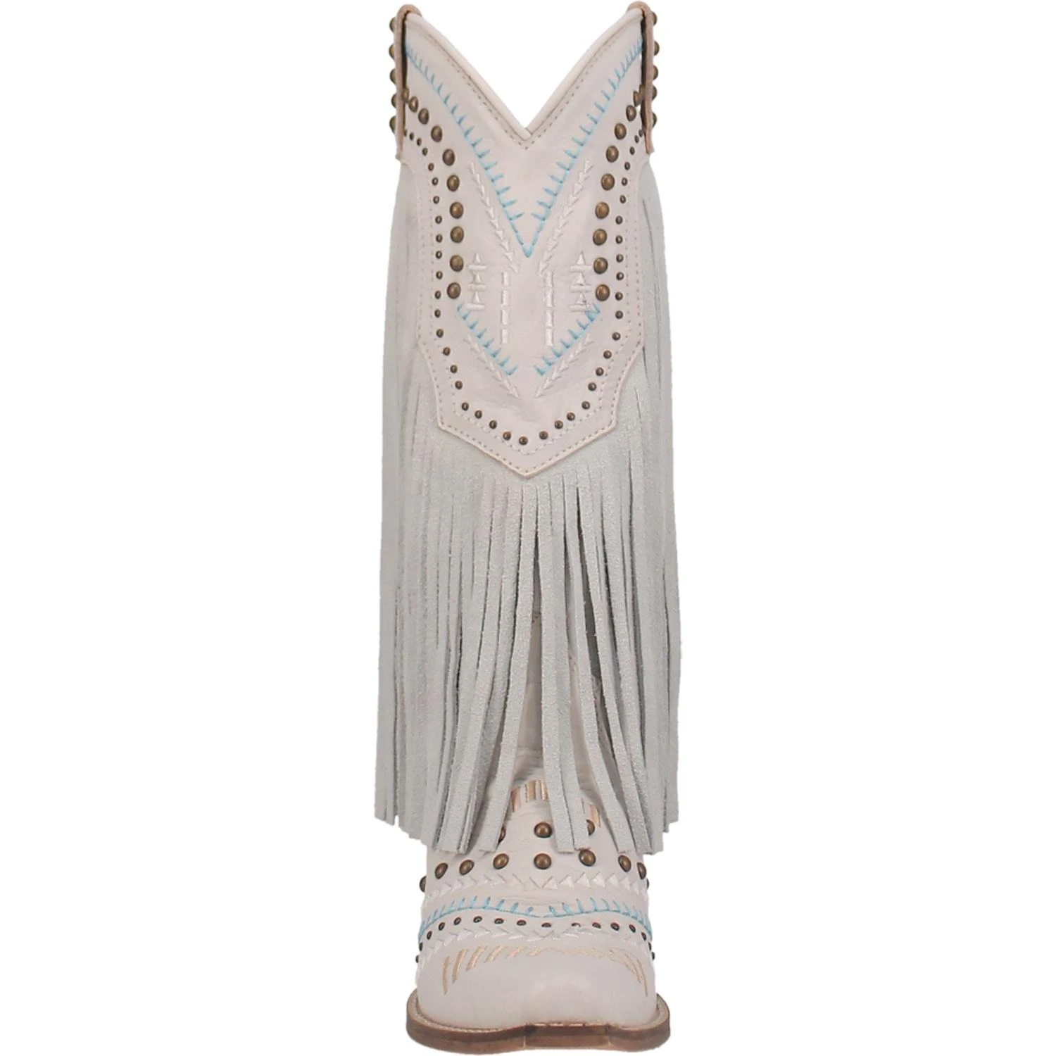 Dingo® Ladies Gypsy Almond Toe Fringed White Boots DI737-WHT 6 Dingo® Ladies Gypsy Almond Toe Fringed White Boots DI737-WHT - Image 6