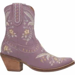 Dingo® Ladies Primrose Floral Print Lavender Western Bootie DI748-PU4 -True Style Shoes Store DI748 PU4 1