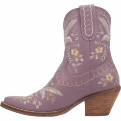 Dingo® Ladies Primrose Floral Print Lavender Western Bootie DI748-PU4 -True Style Shoes Store DI748 PU4 2