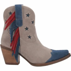 Dingo® Ladies Grey Glory Fringe Bootie DI767-GY -True Style Shoes Store DI767 GY 1