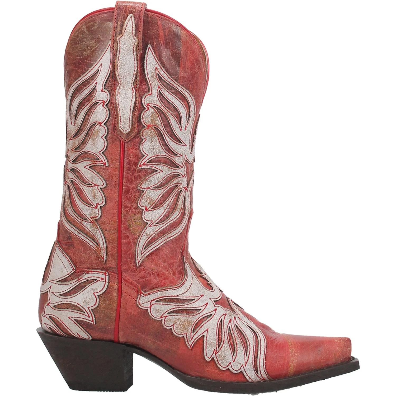 Dan Post® Ladies Ndulgence Red And White Western Boot DP4348-RD 3 Dan Post® Ladies Ndulgence Red And White Western Boot DP4348-RD - Image 3