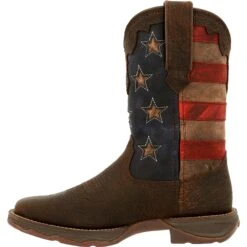 Durango® Ladies Rebel Vintage Flag Brown Western Boots DRD0409 -True Style Shoes Store DRD0409 instep profile