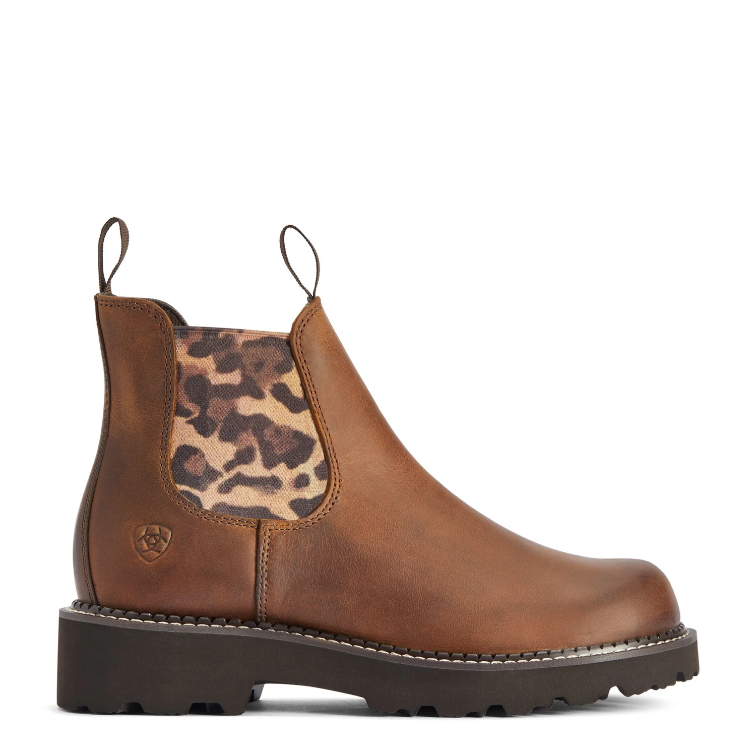 Ariat® Ladies Fatbaby® Twin Gore Tan & Leopard Ankle Boots 10042418 4 Ariat® Ladies Fatbaby® Twin Gore Tan & Leopard Ankle Boots 10042418 - Image 4
