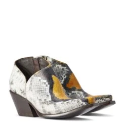 Ariat Ladies Jolene Yellow Snake Snip Toe Boots 10042428 -True Style Shoes Store F22 WMS WEST 10042428 pair