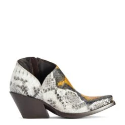 Ariat Ladies Jolene Yellow Snake Snip Toe Boots 10042428 -True Style Shoes Store F22 WMS WEST 10042428 side1